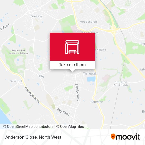 Anderson Close map