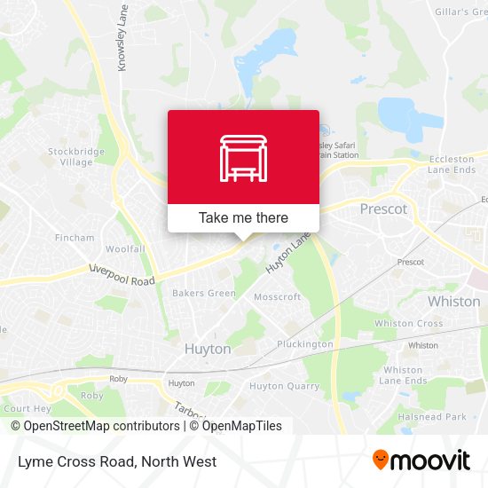 Lyme Cross Road map