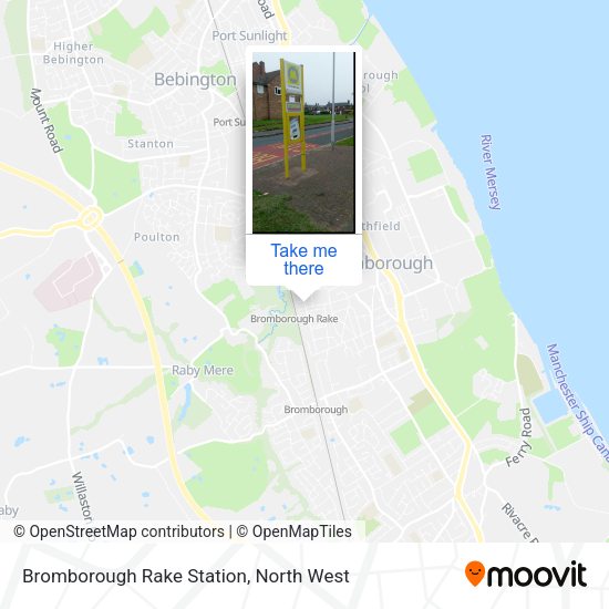 Bromborough Rake Station map