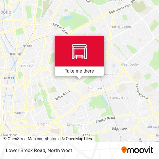 Lower Breck Road map