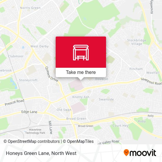 Honeys Green Lane map
