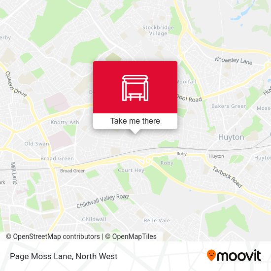 Page Moss Lane map