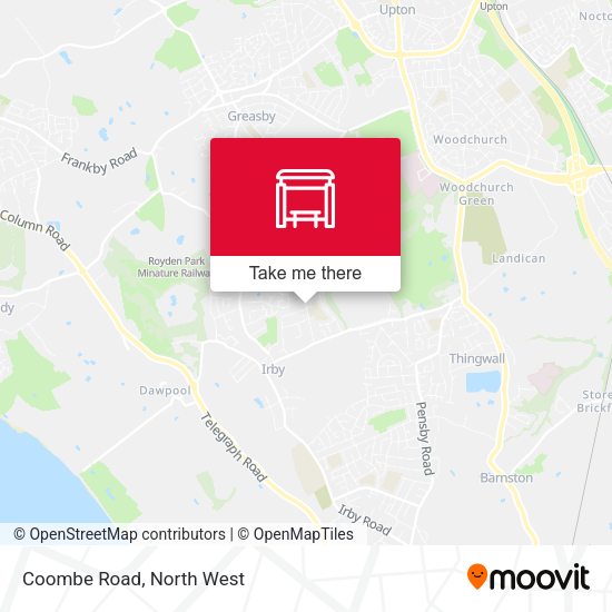 Coombe Road map