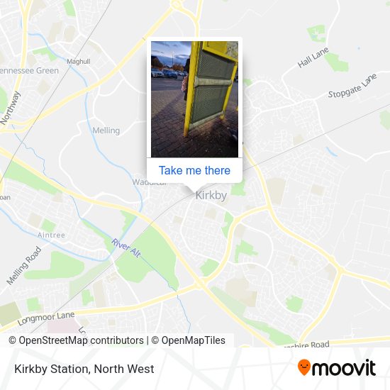 Kirkby Station map