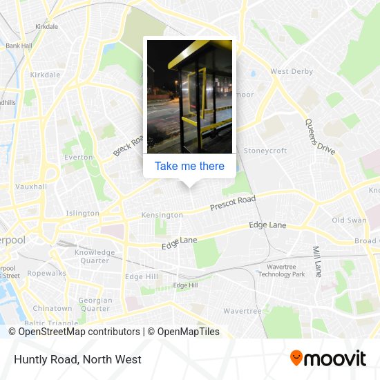 Huntly Road map