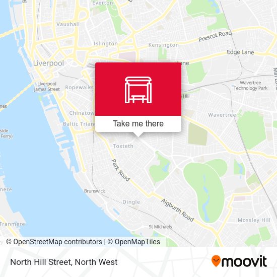 North Hill Street map