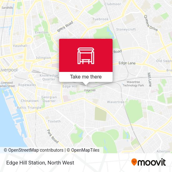 Edge Hill Station map