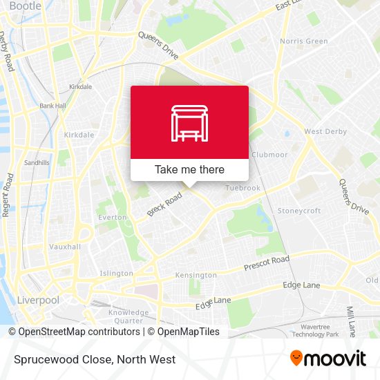 Sprucewood Close map