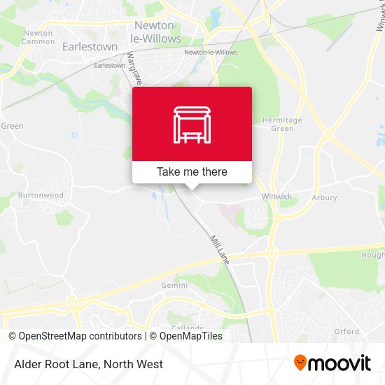 Alder Root Lane map