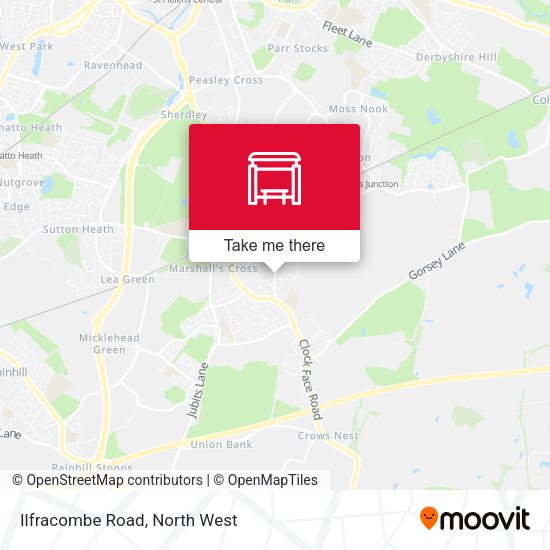 Ilfracombe Road map