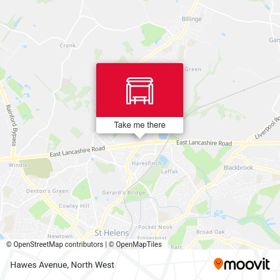 Hawes Avenue map