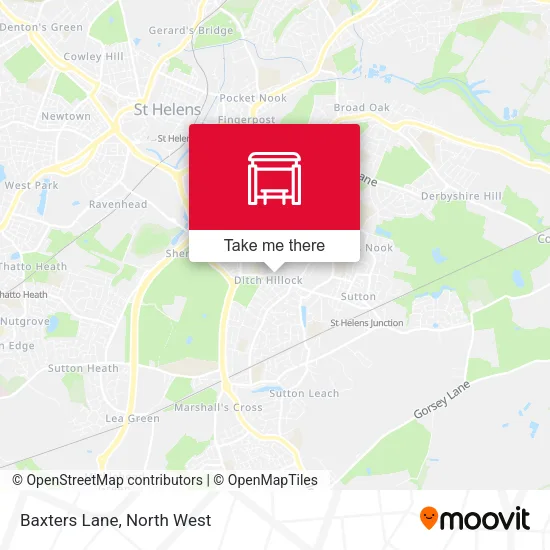 Baxters Lane map