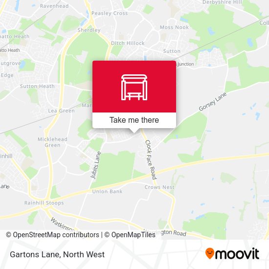 Gartons Lane map