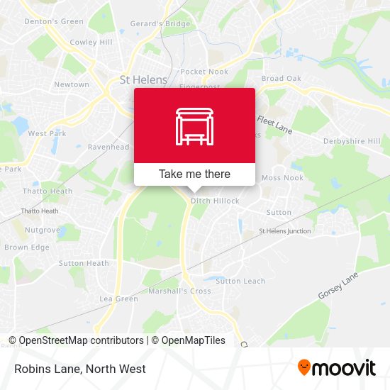 Robins Lane map
