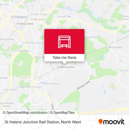 St Helens Junction Rail Station map