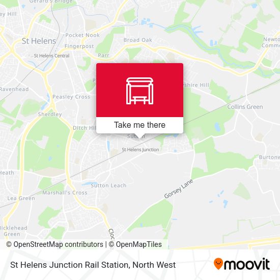 St Helens Junction Rail Station map