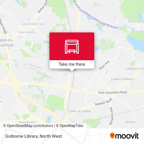 Golborne Library map