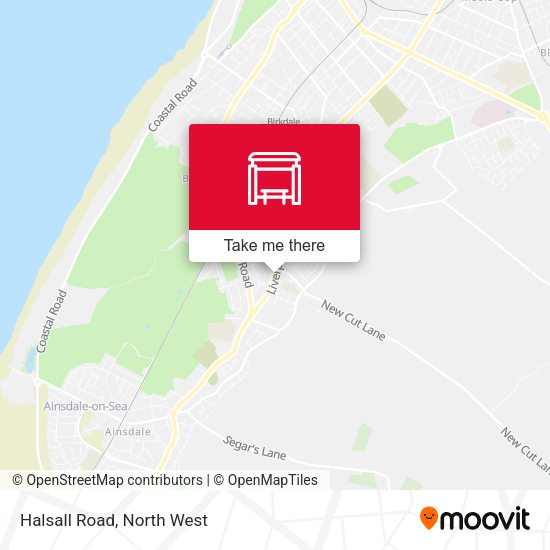 Halsall Road map