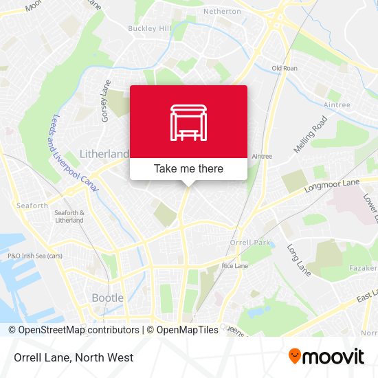 Orrell Lane map