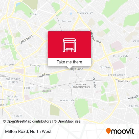 Milton Road map