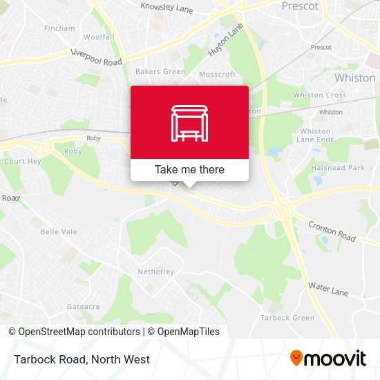 Tarbock Road map