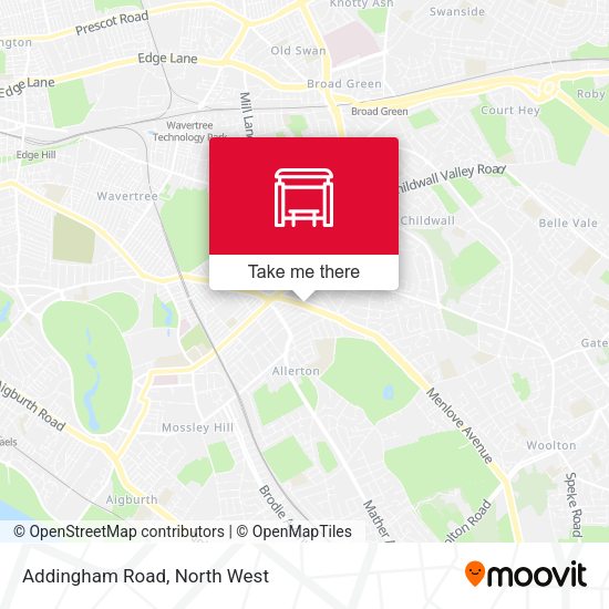 Addingham Road map
