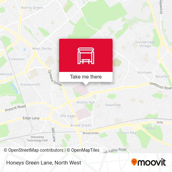 Honeys Green Lane map