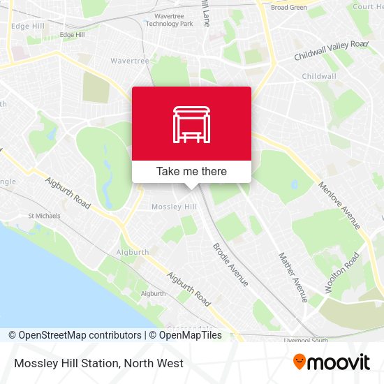 Mossley Hill Station map