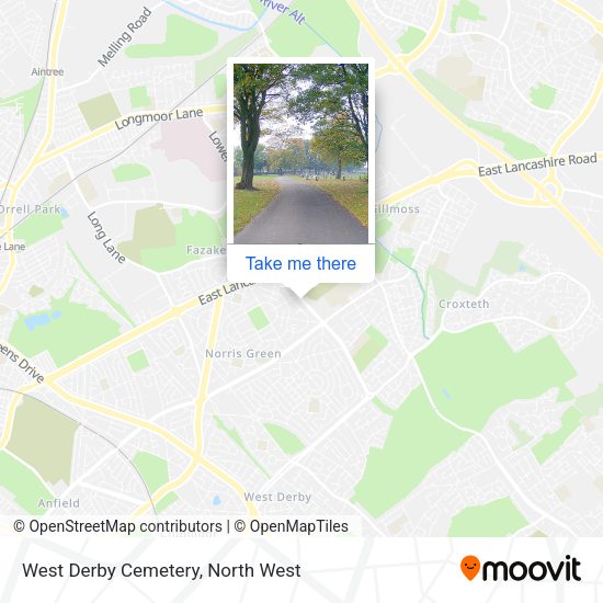 West Derby Cemetery map
