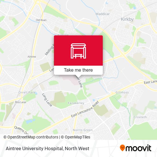 Aintree University Hospital map