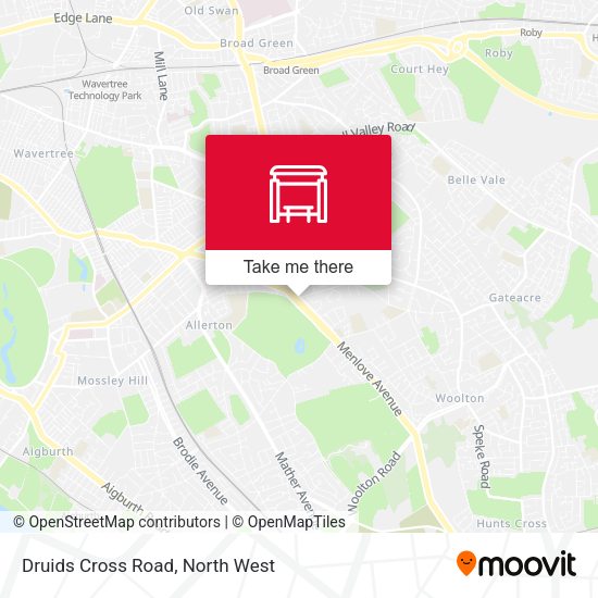 Druids Cross Road map