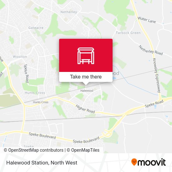 Halewood Station map