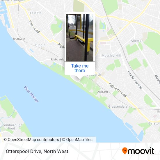 Otterspool Drive map