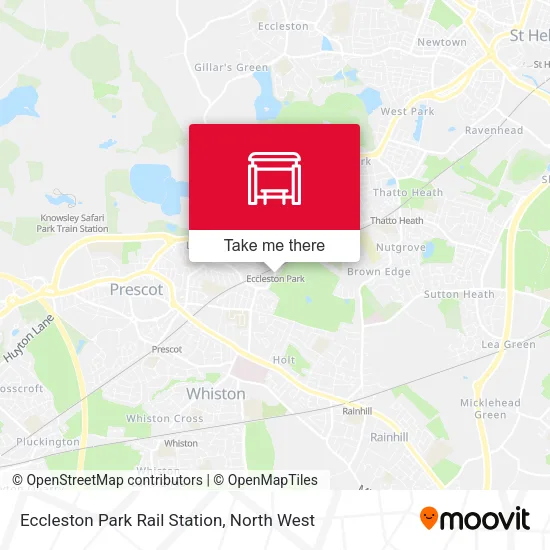 Eccleston Park Rail Station map