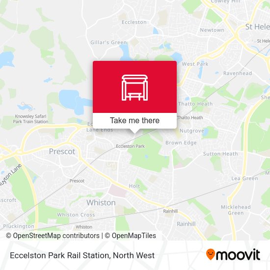 Eccelston Park Rail Station map