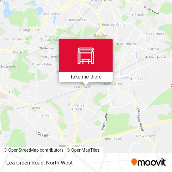 Lea Green Road map