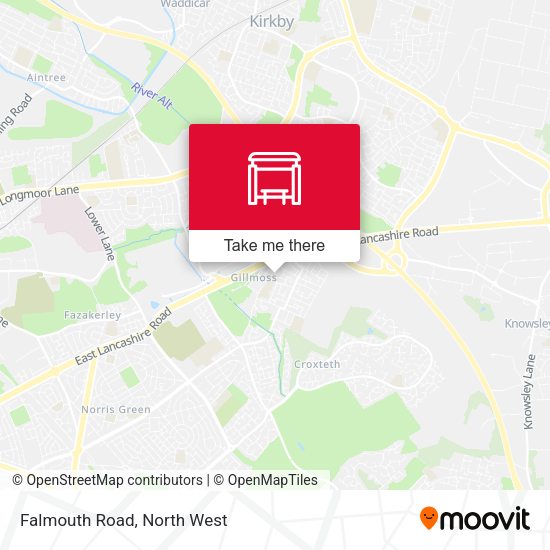 Falmouth Road map
