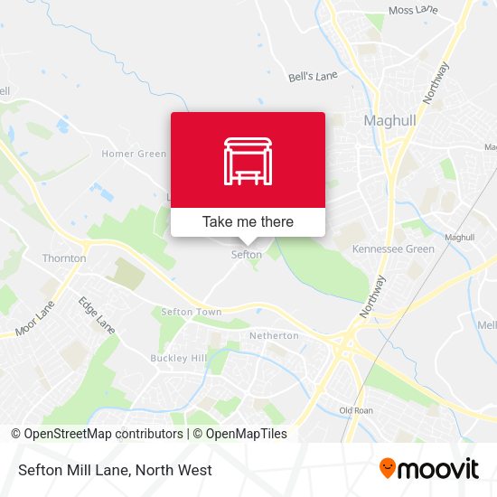 Sefton Mill Lane map