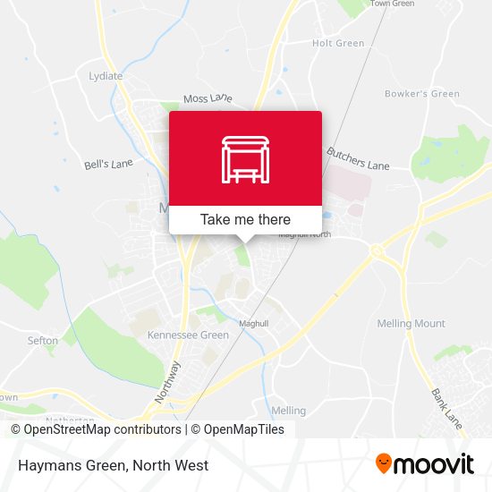 Haymans Green map