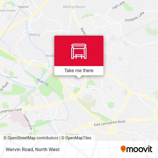 Wervin Road map