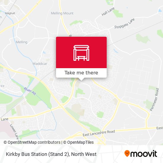 Kirkby Bus Station (Stand 2) map