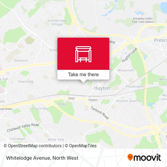 Whitelodge Avenue map