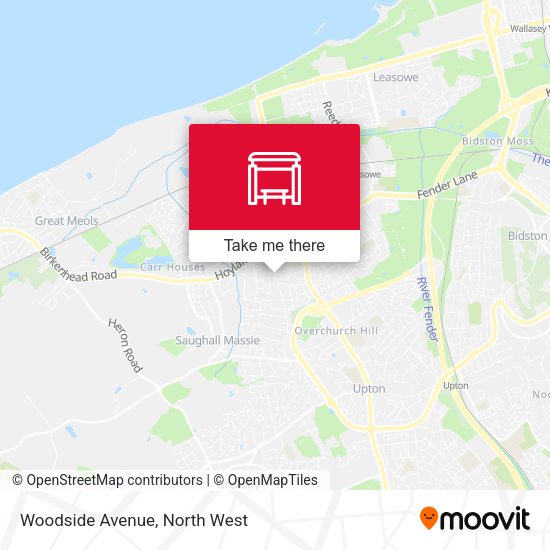 Woodside Avenue map
