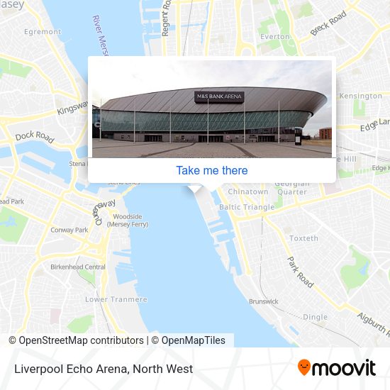 Liverpool Echo Arena map