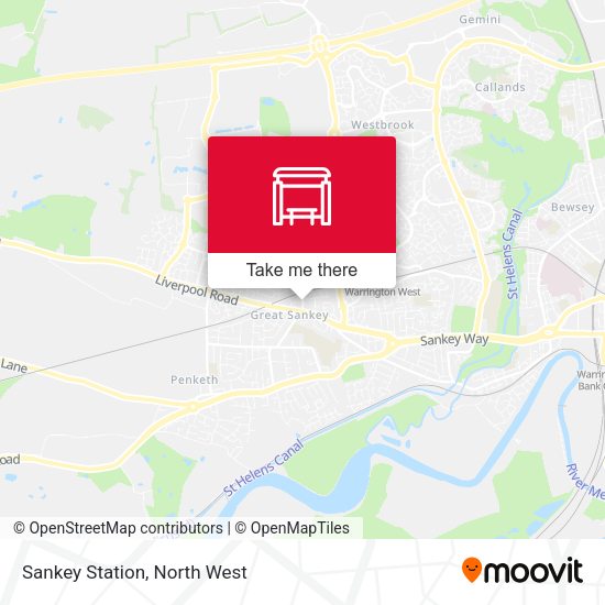 Sankey Station map