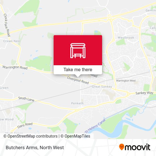Butchers Arms map
