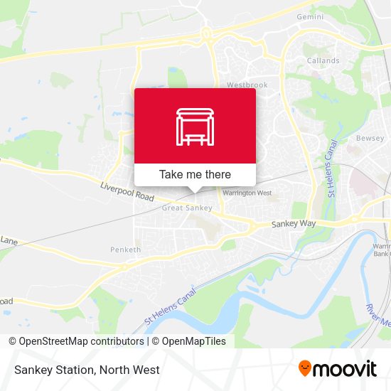 Sankey Station map