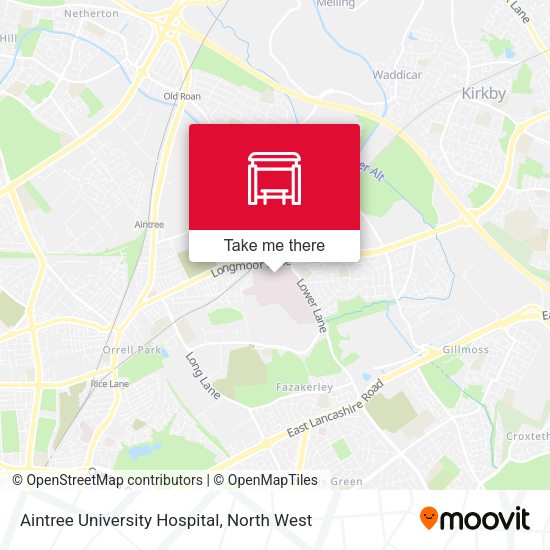 Aintree University Hospital map