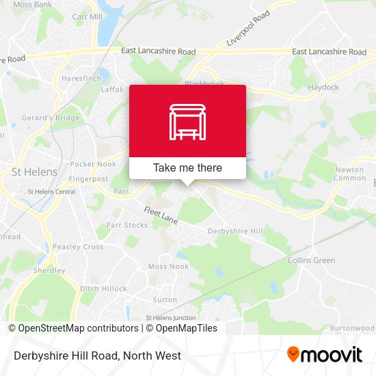 Derbyshire Hill Road map
