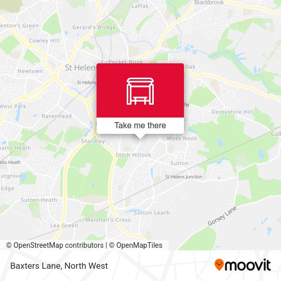 Baxters Lane map